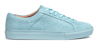 H&M ljusblå sko i läder