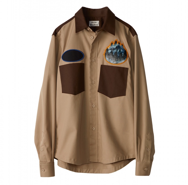 Acne Studios Diner Collection seattle-beige-brown shirt