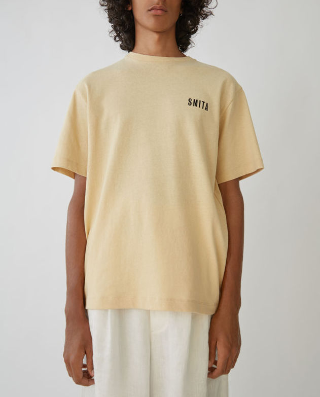 Jacey Print linen beige t-shirt Acne Studios Smita t-shirt