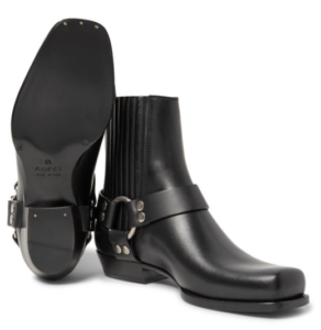Cuban Heels - Gucci Leather Harness Boots