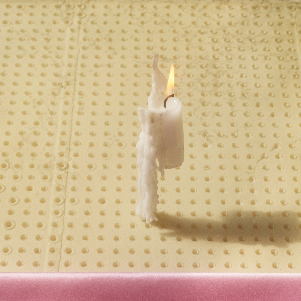 Magniberg Burning candle, foam and pink latex, 2016