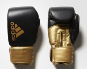 adidas hybrid 200 boxningshandske guld svart