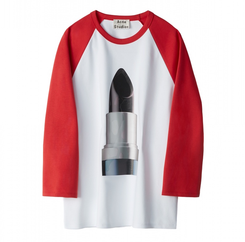 Acne Studios Diner Collection lipstick baseball shirt