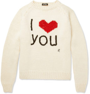 Raf Simons I Love You Sweater