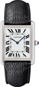 Cartier Tank Solo klocka watch steel and leather