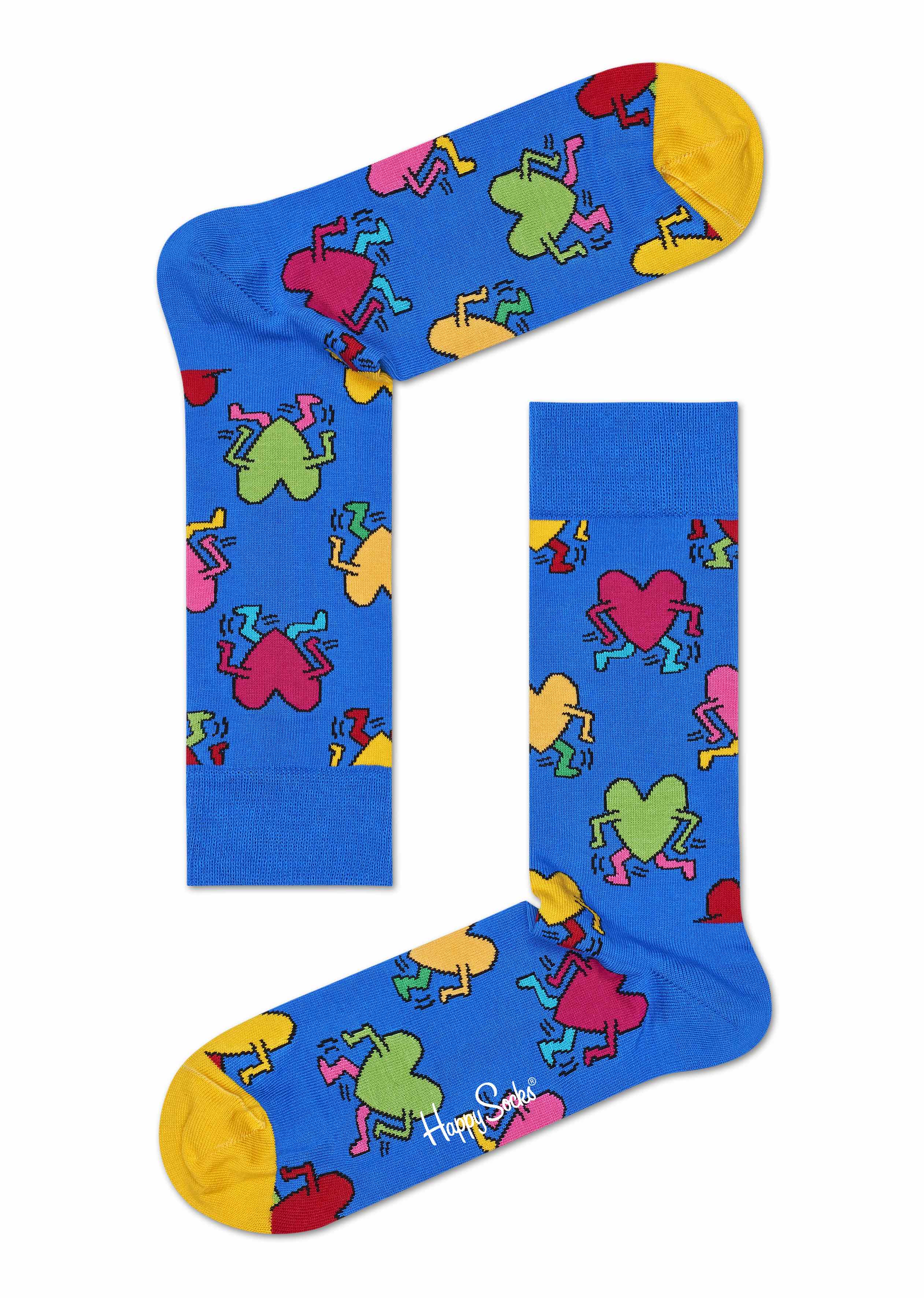 Happy Socks x Keith Haring strumpor blå ny