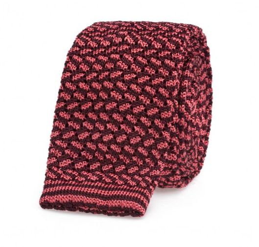 Snygga slipsar - Tie KNITTED TIE PINK AND BORDEAUX from Rubinacci
