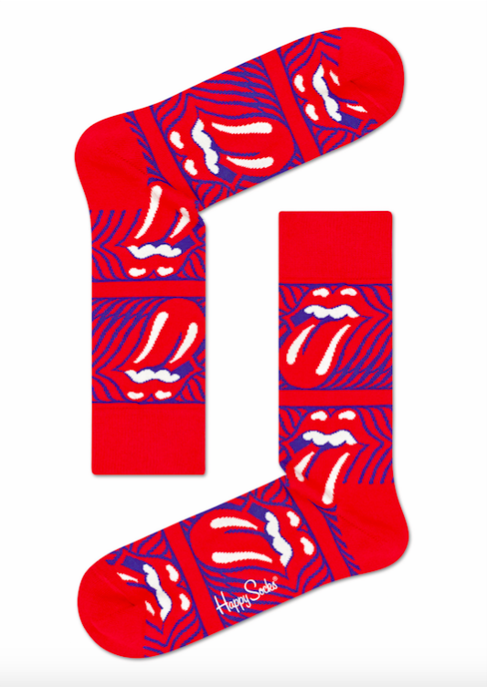 Happy Socks x The Rolling Stones strumpor röda