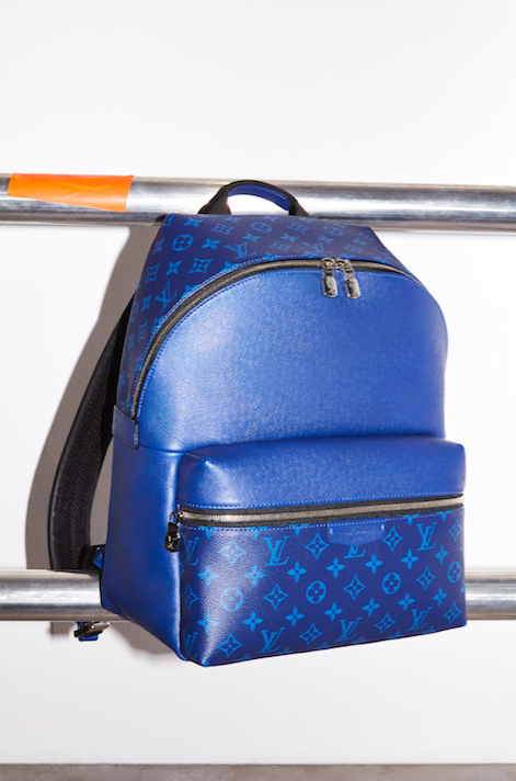 Louis Vuitton Taïgarama blå ryggsäck