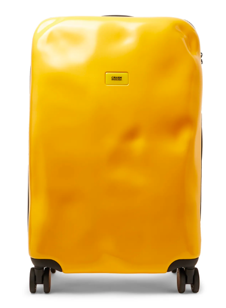Julklapp Crash Baggage gul resväska på hjul