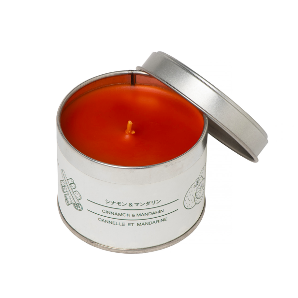 Julklapp - Tin Candle Cinnamon and Mandarin från Muji