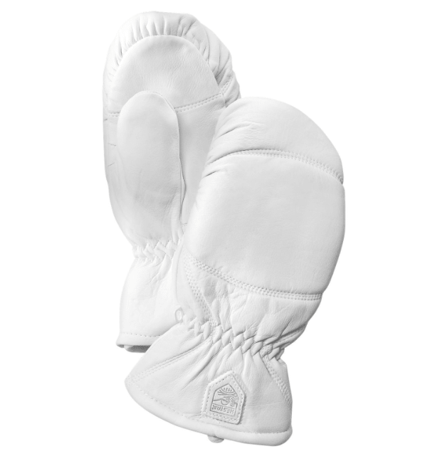 vita läderhandskar
